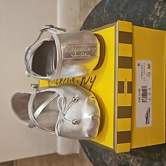 Circus NY By Sam Edelman Zuri Balerina Flat In Metalic Silver - Picture 6 of 15